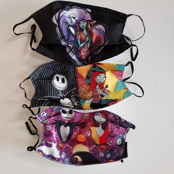 Three (3) New Nightmare Before Christmas Face Masks - Picture 2 of 3